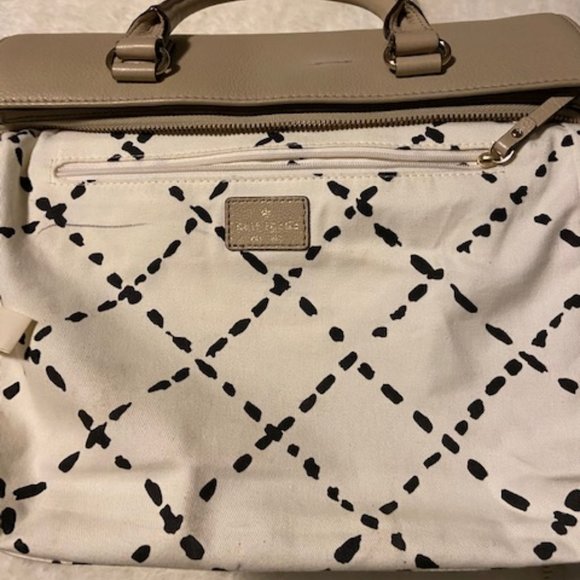Kate Spade Medium Size Beige Crossbody Purse With Handles - Picture 4 of 11